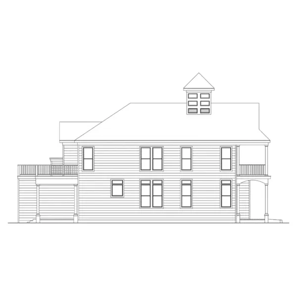 Arts & Crafts House Plan Left Elevation - Sweetcrest Craftsman Home 018D-0004 - Shop House Plans and More