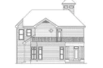 Traditional House Plan Rear Elevation - Sweetcrest Craftsman Home 018D-0004 - Shop House Plans and More
