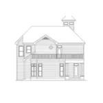 Arts & Crafts House Plan Rear Elevation - Sweetcrest Craftsman Home 018D-0004 - Shop House Plans and More