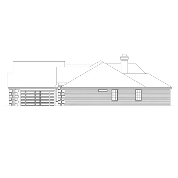 Ranch House Plan Right Elevation - Charlotte Creek  Ranch Home 018D-0005 - Search House Plans and More