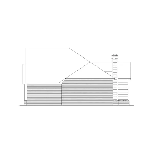 Ranch House Plan Right Elevation - Danville Southern Ranch Home 018D-0006 - Search House Plans and More