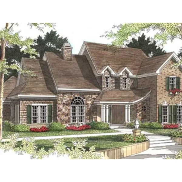 Traditional House Plan Front Image - Rockport Way European Home 018D-0007 - Shop House Plans and More