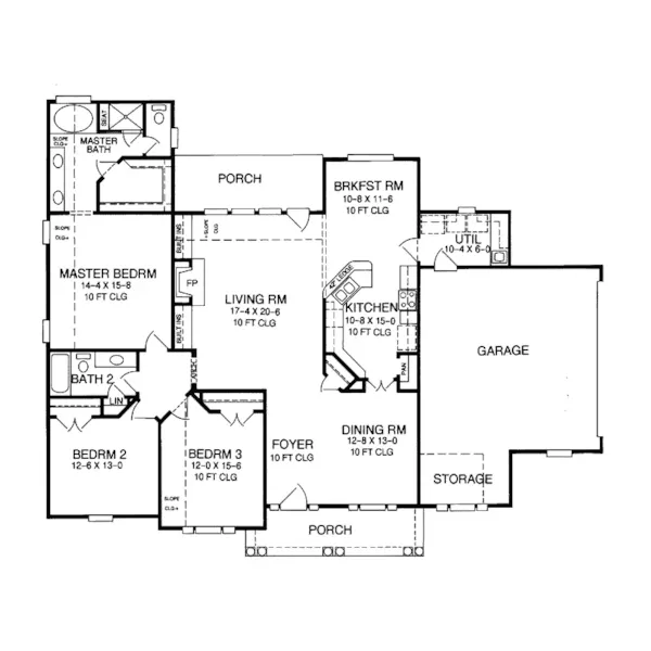 European House Plan First Floor - Gallatin Country French Home 019D-0013 - Search House Plans and More