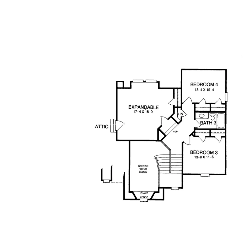 Tudor House Plan Second Floor - Ronan European Home 019D-0017 - Shop House Plans and More