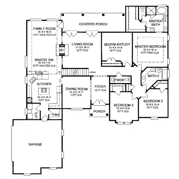 European House Plan First Floor - Phillipsburg Place European Home 019D-0020 - Shop House Plans and More