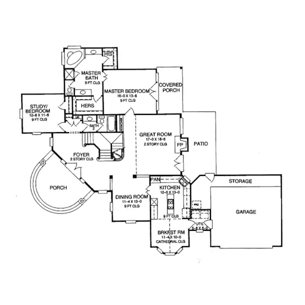 Luxury House Plan First Floor - Silverton Traditional Home 019D-0021 - Shop House Plans and More