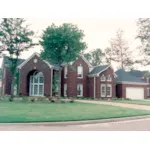 Two-Story Home With Grand Bay Window And Arched Entry