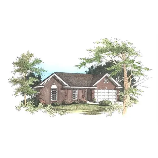 Ranch House Plan Front of Home - 019D-0024 - Shop House Plans and More