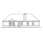 Ranch House Plan Rear Elevation - 019D-0024 - Shop House Plans and More