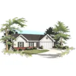 Traditional House Plan Front of House 019D-0025