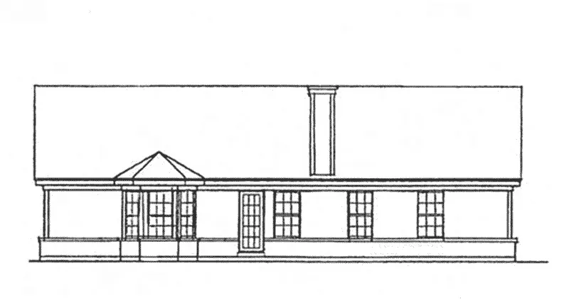 Country House Plan Rear Elevation - 019D-0025 - Shop House Plans and More