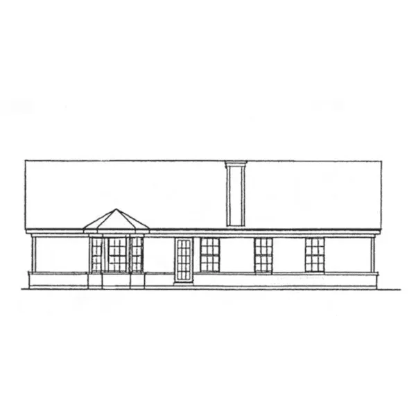 Country House Plan Rear Elevation - 019D-0025 - Shop House Plans and More