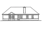 Ranch House Plan Rear Elevation - 019D-0026 - Shop House Plans and More