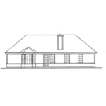 Traditional House Plan Rear Elevation - 019D-0026 - Shop House Plans and More