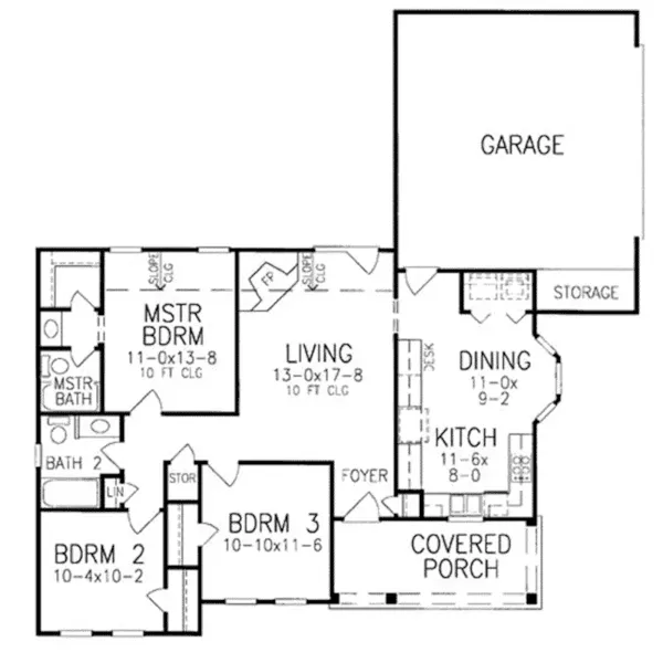 Traditional House Plan First Floor - 019D-0027 - Shop House Plans and More