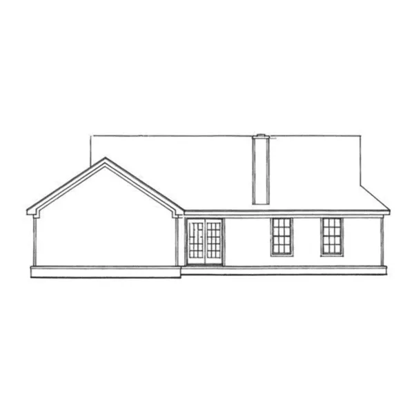 Traditional House Plan Rear Elevation - 019D-0027 - Shop House Plans and More