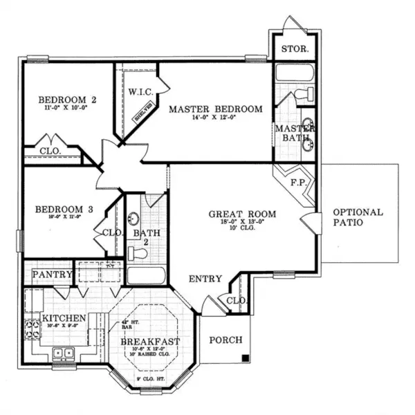 Country House Plan First Floor - 019D-0028 - Shop House Plans and More