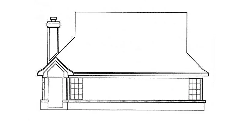 Ranch House Plan Rear Elevation - 019D-0028 - Shop House Plans and More