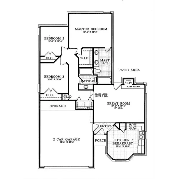 Country House Plan First Floor - 019D-0029 - Shop House Plans and More