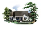 Cabin & Cottage House Plan Front of House 019D-0030