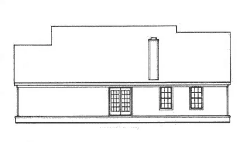 Ranch House Plan Rear Elevation - 019D-0030 - Shop House Plans and More