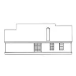 Ranch House Plan Rear Elevation - 019D-0030 - Shop House Plans and More