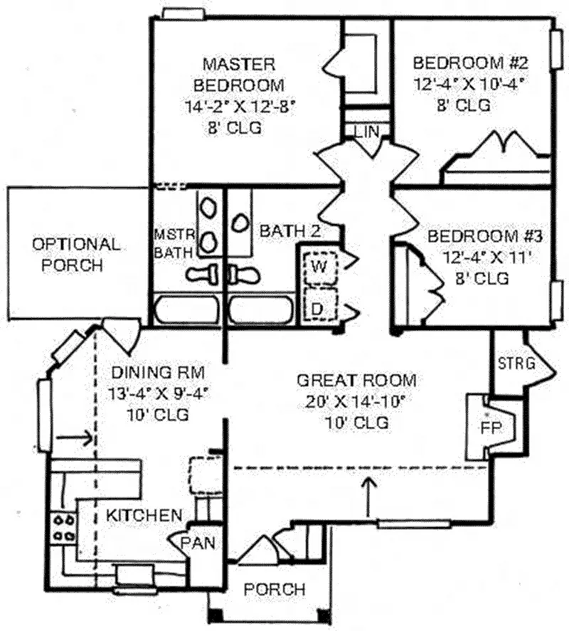 Cabin & Cottage House Plan First Floor - 019D-0031 - Shop House Plans and More