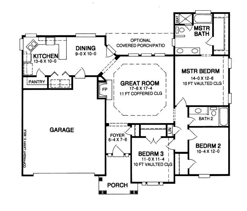 Traditional House Plan First Floor - 019D-0034 - Shop House Plans and More