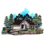 Ranch House Plan Front of House 019D-0034