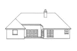 Traditional House Plan Rear Elevation - 019D-0034 - Shop House Plans and More