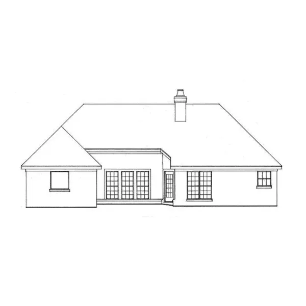 Ranch House Plan Rear Elevation - 019D-0034 - Shop House Plans and More