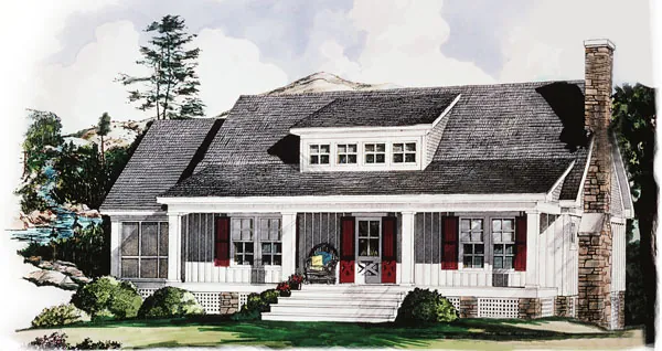 Florida House Plan Front of Home - 019D-0035 - Shop House Plans and More