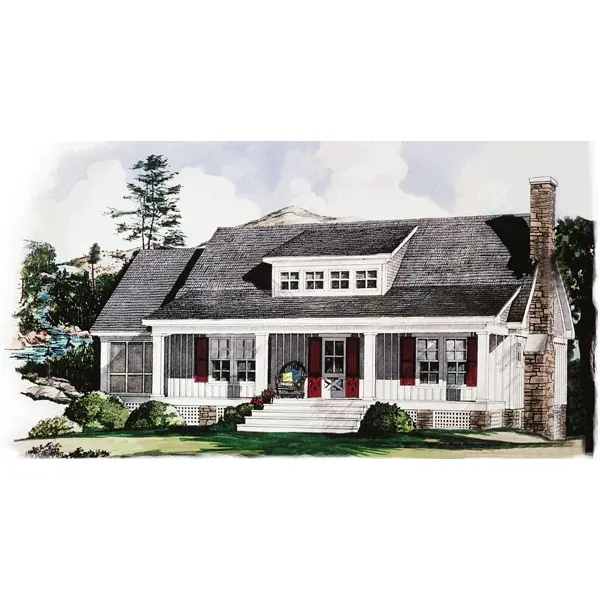 Lake House Plan Front of Home - 019D-0035 - Shop House Plans and More