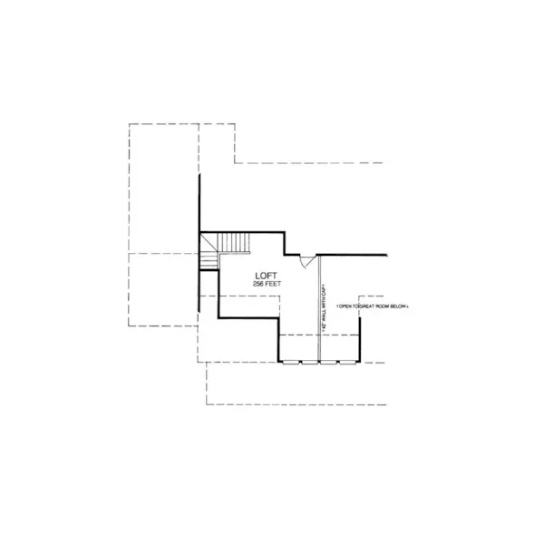 Lake House Plan Optional Loft Floor Plan - 019D-0035 - Shop House Plans and More