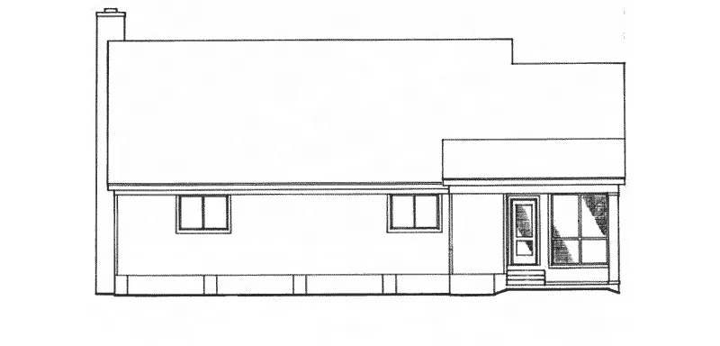 Modern Farmhouse Plan Rear Elevation - 019D-0035 - Shop House Plans and More