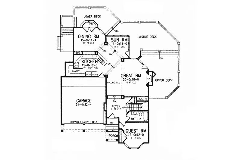 Vacation House Plan First Floor - 019D-0038 - Shop House Plans and More