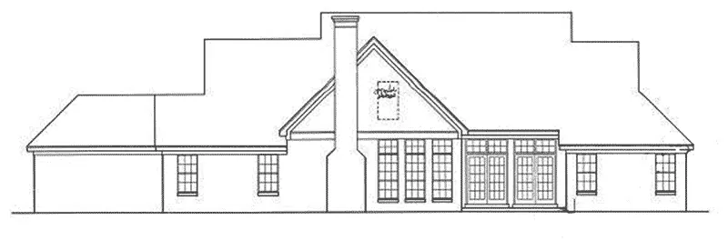 Traditional House Plan Rear Elevation - 019D-0039 - Shop House Plans and More
