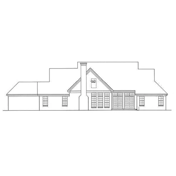 Ranch House Plan Rear Elevation - 019D-0039 - Shop House Plans and More