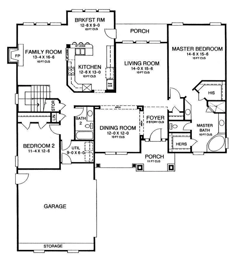 European House Plan First Floor - 019D-0040 - Shop House Plans and More