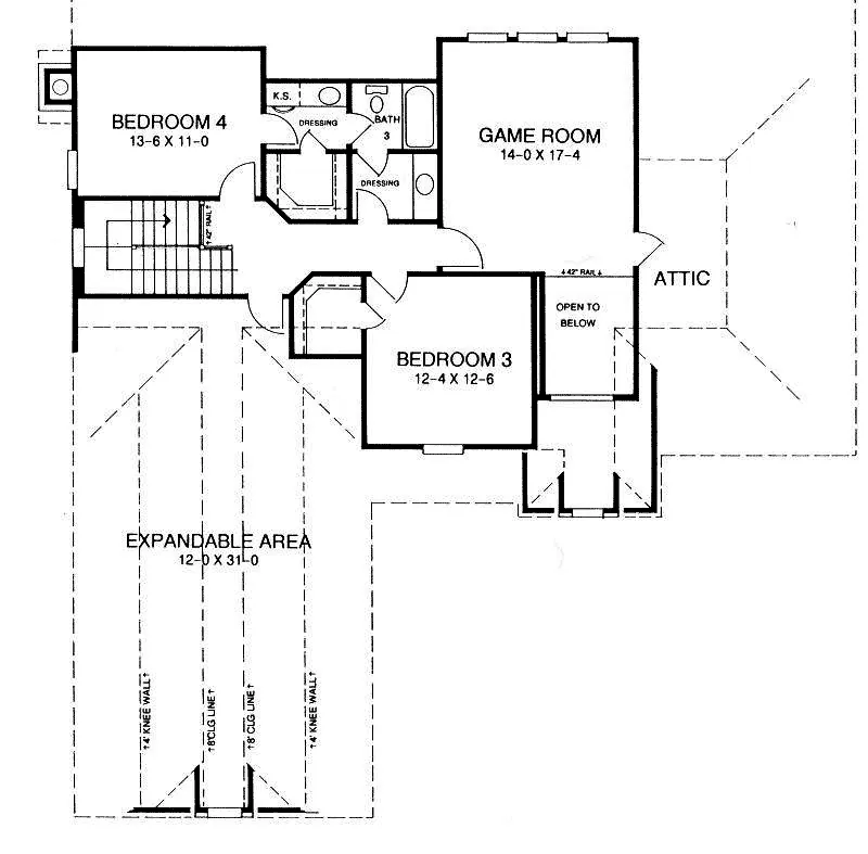 European House Plan Second Floor - 019D-0040 - Shop House Plans and More