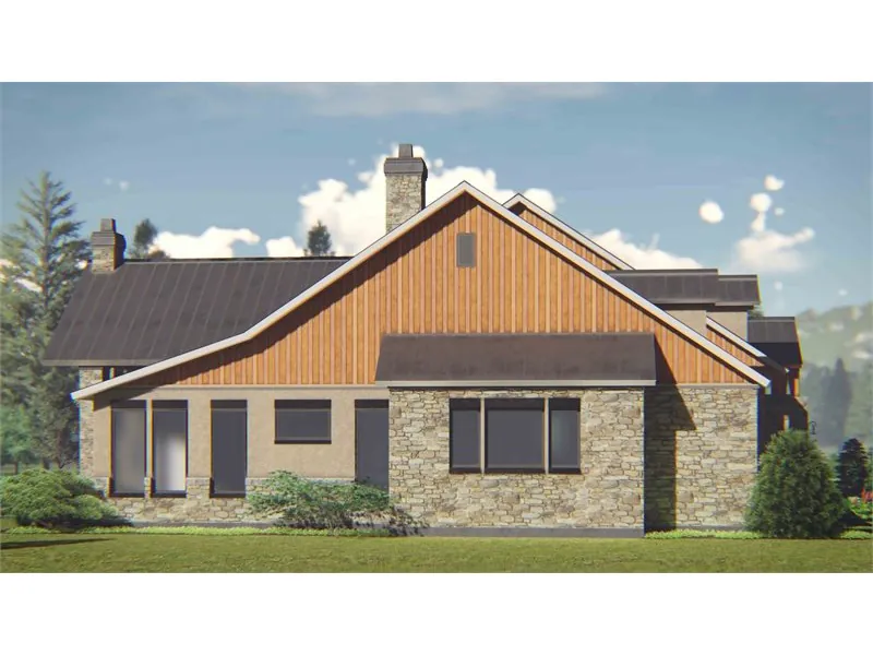 Rustic House Plan Side View Photo 02 - 019D-0042 - Shop House Plans and More