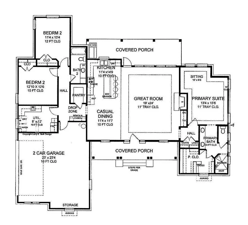 Country House Plan First Floor - 019D-0047 - Shop House Plans and More