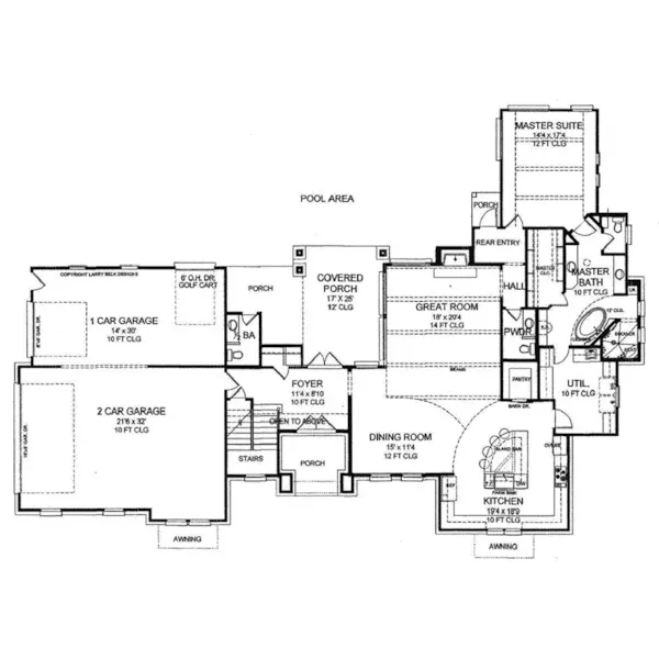 Farmhouse Plan First Floor - 019D-0049 - Shop House Plans and More