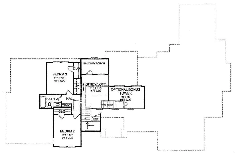 Country House Plan Second Floor - 019D-0049 - Shop House Plans and More
