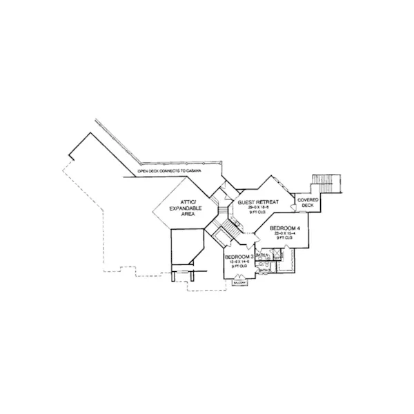 Craftsman House Plan Second Floor - Corbin Luxury Home 019S-0001 - Search House Plans and More