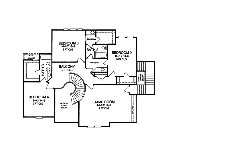 Luxury House Plan Second Floor - Darby Hill European Style Home 019S-0003 - Search House Plans and More