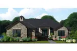Mountain House Plan Front Photo 01 - Marbella Bay Luxury Ranch Home 019S-0004 - Shop House Plans and More
