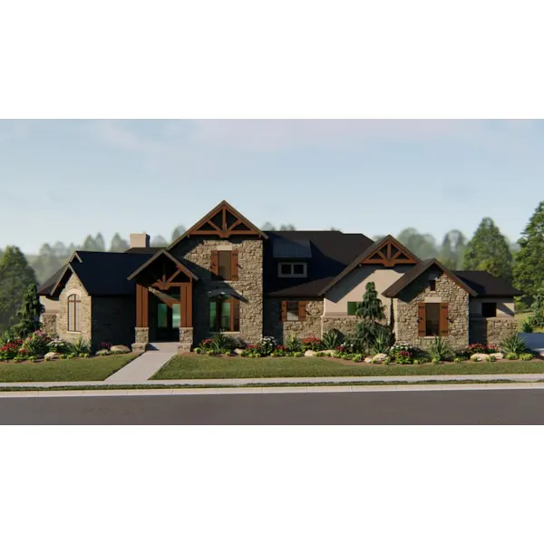 Craftsman House Plan Front of Home - 019S-0007 - Shop House Plans and More