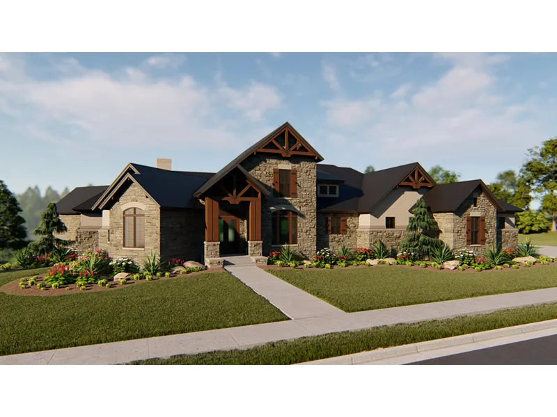 Ranch House Plan Front Photo 01 - 019S-0007 - Shop House Plans and More