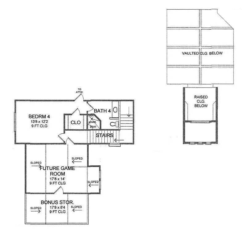 Farmhouse Plan Second Floor - 019S-0009 - Shop House Plans and More